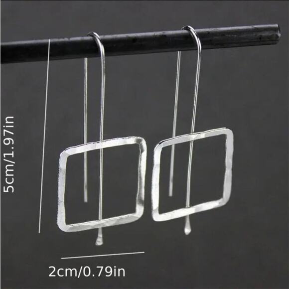 Boho Geometric Irregular Dangle Earrings - Picture 6 of 6